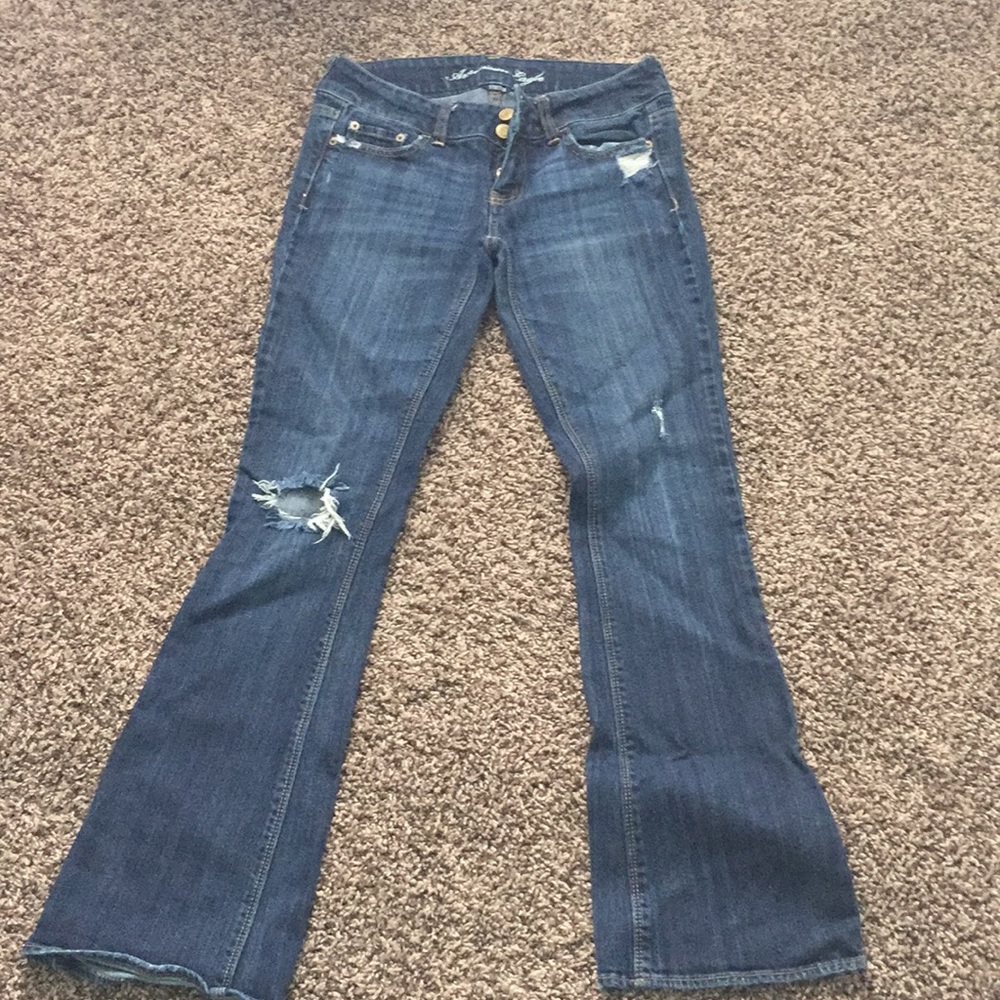 Distressed jeans